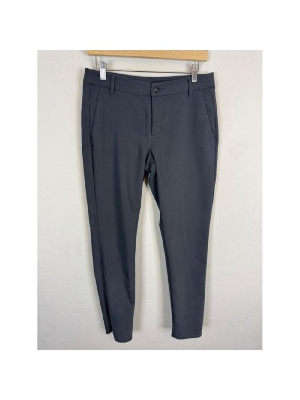 MAC Jeans Conny Dark Grey Slim Fit Technical Pants Women 32x30 German Design